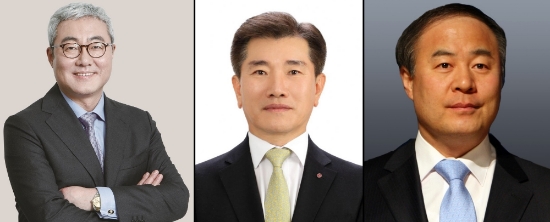 김준(왼쪽부터) SK이노베이션 사장, 김종현 LG화학 전지사업본부장, 전영현 삼성SDI 사장. 사진=각사.
