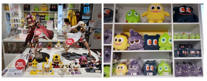 △넷마블 스토어 매장 사진. 이 곳에는 넷마블 인기 게임 IP를 활용한 상품을 비롯해 ㅋㅋ, 토리, 밥, 레옹으로 구성된 넷마블 프렌즈 상품을 판매된다 / 사진=김승한 기자