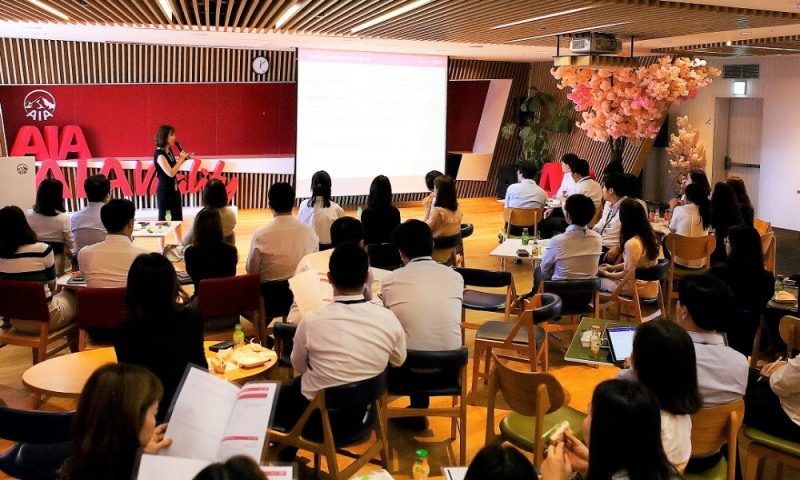 △AIA생명은 지난 21일 자사 임직원 대상 해외 근무 프로그램 ‘모빌리티(Mobility)’를 소개하는 행사 ‘모빌리티 로드쇼’를 개최했다./사진=AIA생명
