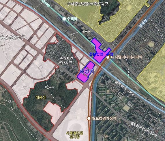 상암 롯데몰 개발계획 대상지. 서울시 제공