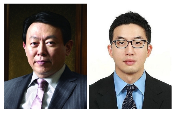 신동빈 롯데그룹 회장(좌)과 구광모 LG전자 상무