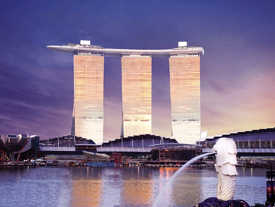 ▲ 쌍용건설이 시공한 싱가포르 마리나베이 센즈 호텔 조감도. 사진 = 쌍용건설