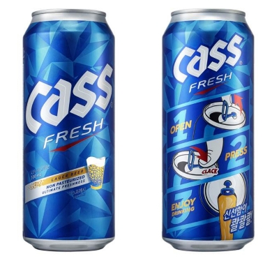 '프레시 탭' 기술이 적용된 카스 캔 500ml. 오비맥주 제공