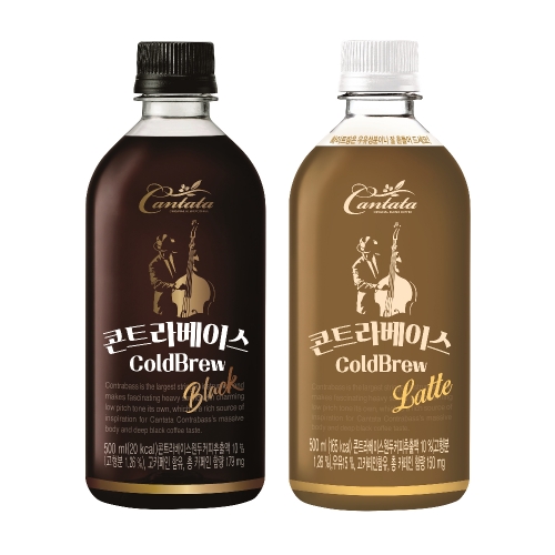 칸타타 콘트라베이스 콜드브루 2종. 롯데칠성음료 제공