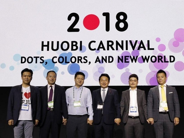 △(왼쪽에서 두 번째부터)박시덕 후오비 코리아 대표, 조국봉 후오비 코리아 의장, 원희룡 제주특별자치도지사