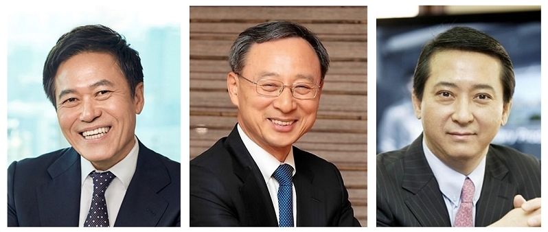 △(왼쪽부터) 박정호 SK텔레콤 사장, 황창규 KT 회장, 권영수 전(前) LG유플러스 부회장