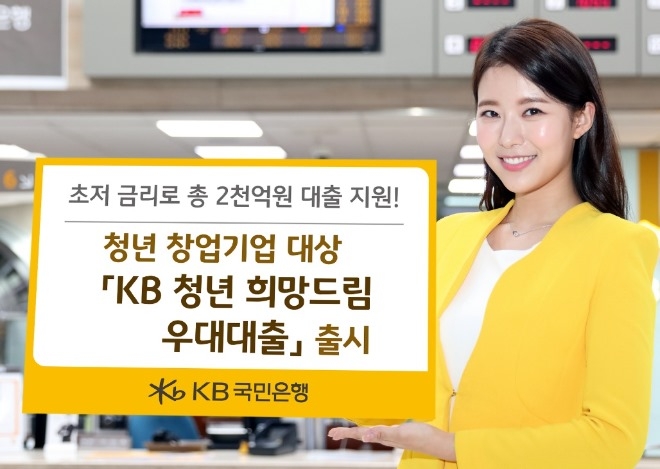 KB국민은행이 출시한 청년창업기업 전용 대출상품인 'KB 청년 희망드림 우대대출'의 판매실적이 1000억원을 돌파했다. / 사진 = KB국민은행