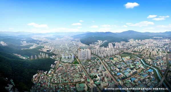 다음 달 분양 예정인 안양 KCC스위첸 조감도. /사진=KCC건설.