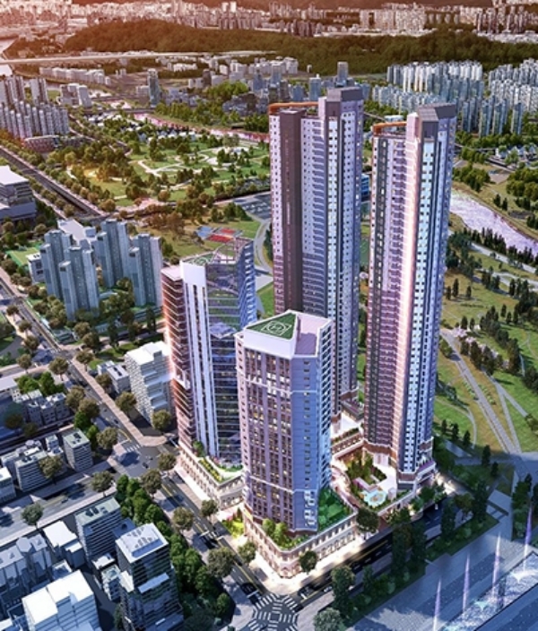 29일 1순위 청약을 받는 동탄역 유림노르웨이숲 투시도. /사진=분양 홈페이지.