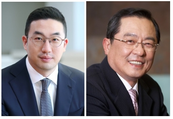 구광모 LG그룹 회장(좌)과 구자열 LS그룹 회장.
