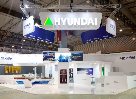 '가스텍 2018' 현대중공업 부스 모습. 사진=현대중공업.