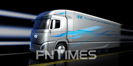현대자동차가 내년 출시 예정인 수소전기트럭의 렌더링(컴퓨터그래픽) 이미지. 사진=현대자동차.