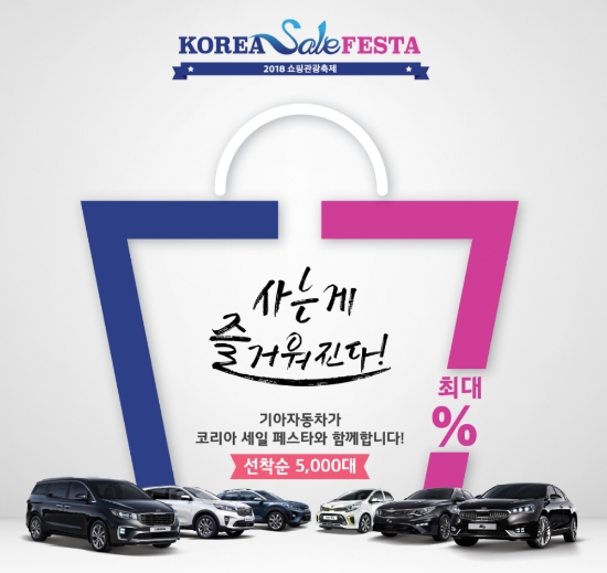 기아차, ’코리아 세일 페스타’서 K7 229만원 할인…선착순 5000대