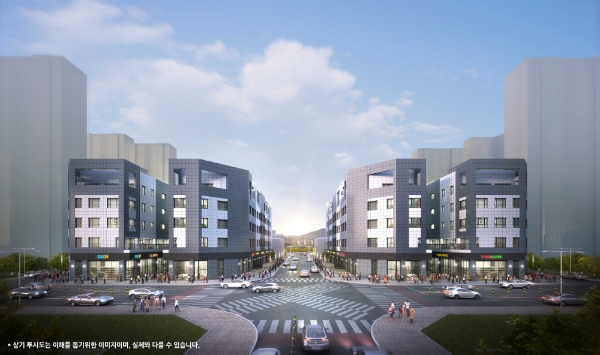 평택 지제역 동문굿모닝힐 맘시티 상업시설 '맘스스퀘어' 조감도. /사진=동문건설.