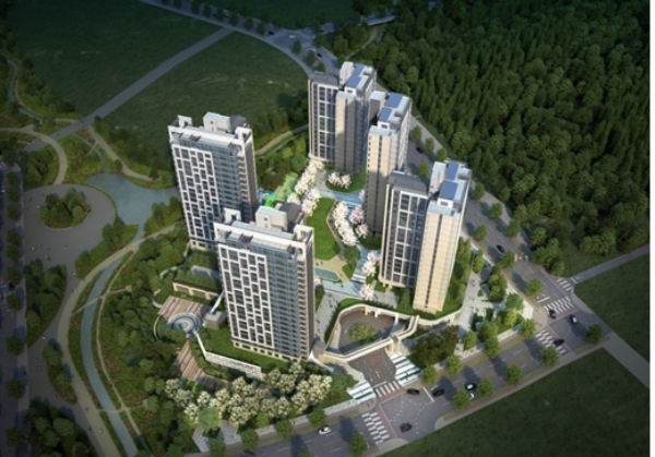 분양을 앞둔 '힐스테이트 판교 엘포레' 조감도. /사진=현대건설·현대엔지니어링 컨소시엄.