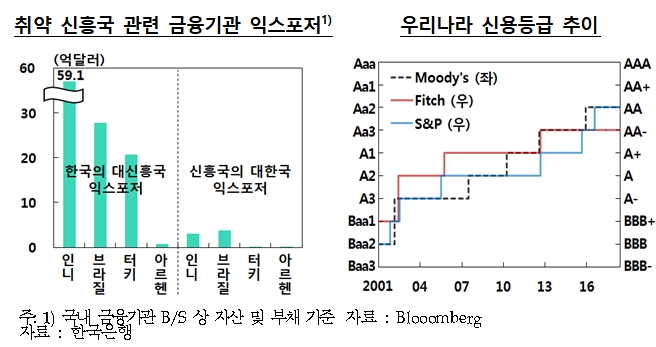 자료출처= 한국은행 '최근 신흥국 금융불안확산 가능성에 대한 평가'(2018.10)