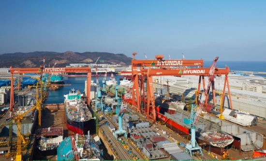 현대중공업 울산 조선소 전경. 사진=현대중공업.