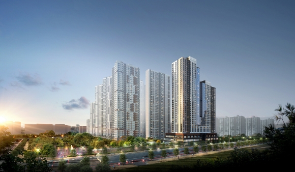 22일 청약을 하는 화서역 파크 푸르지오 오피스텔 조감도. 사진=대우건설.