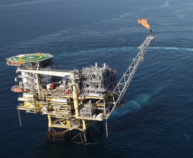 동해가스전 해상플랫폼 전경. 출처 : 한국석유공사.