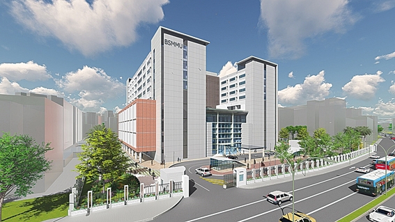 ▲ HDC현대산업개발이 수주한 방글라데시 BSMMU 대학병원 투시도. 사진 = HDC현대산업개발