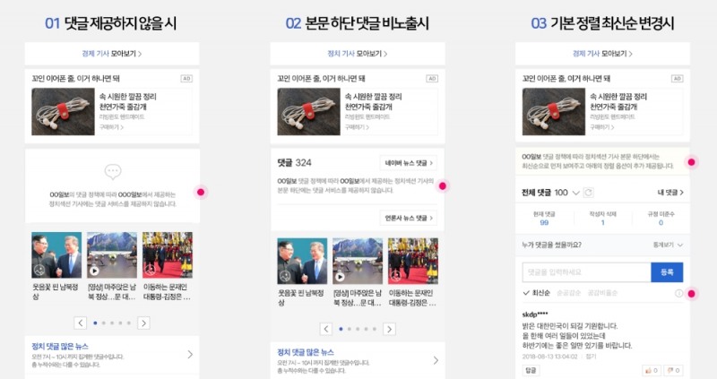네이버 뉴스, 댓글 운영·정렬방식 언론사가 ‘직접’ 결정한다