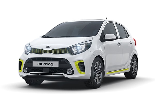 2017 모닝 프레스티지 클리어화이트 라임포인트. 출처=기아자동차.