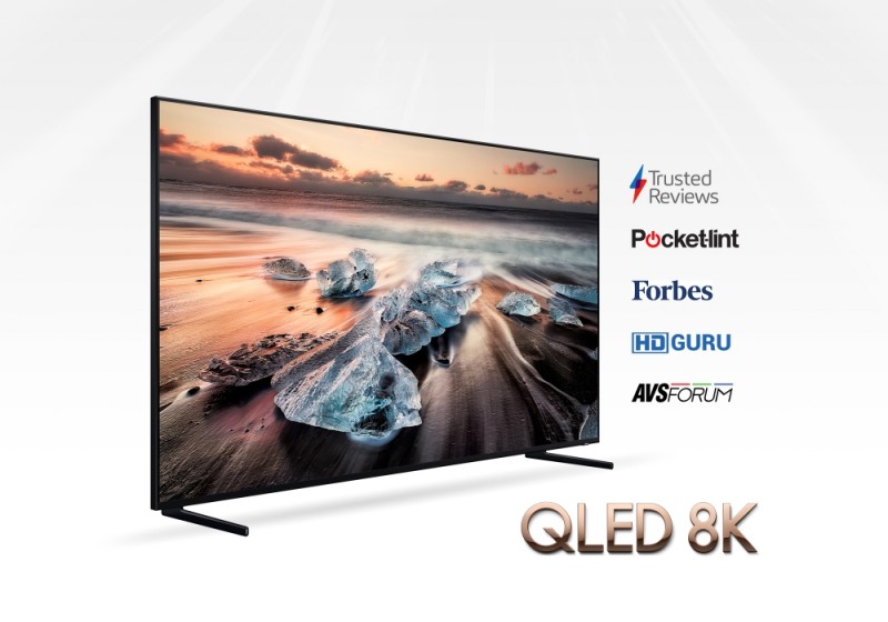 △삼성전자가 올해 10월 출시한 ‘QLED 8K’ TV가 업계의 영향력 있는 전세계 주요 평가 매체들로부터 호평을 받고 있다. 사진은 85인치 Q900R 제품.