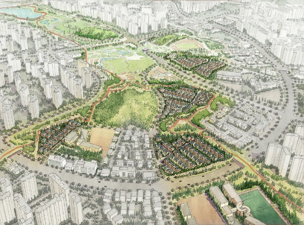 운정신도시 라파이노 조감도 스케치. 사진-알비디케이.