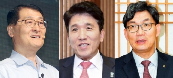 왼쪽부터 위성호 신한은행장, 함영주 KEB하나은행장, 이대훈 NH농협은행장. / 사진= 각행