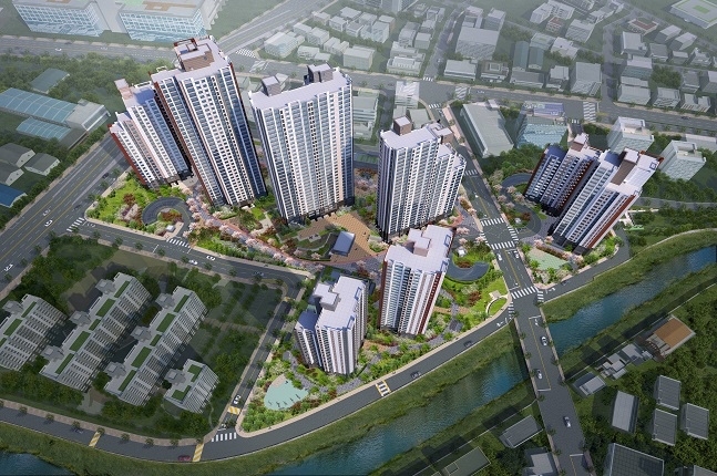 안양 호계 두산위브 조감도. /사진제공=두산건설