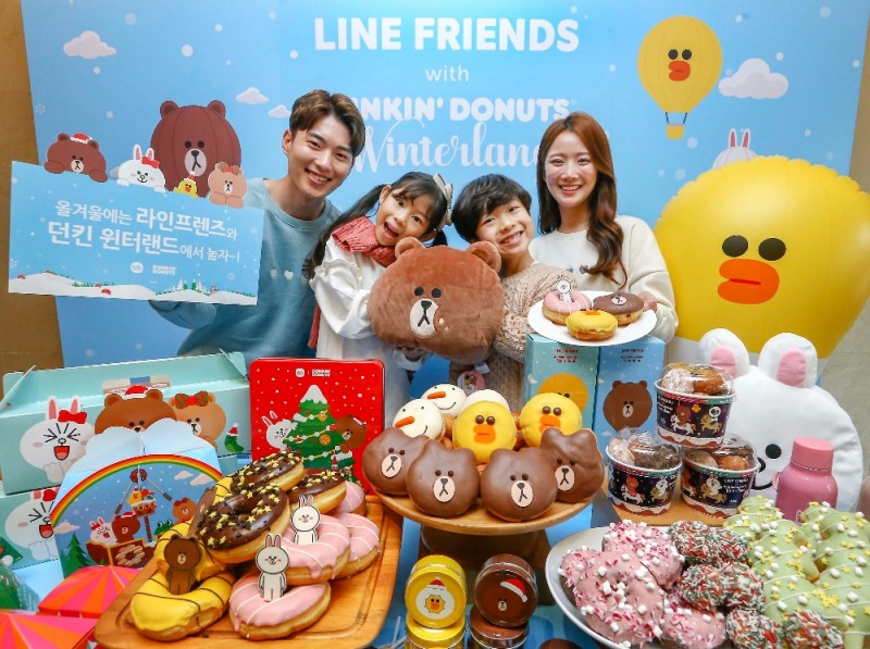 SPC 던킨도너츠, 연말시즌 '라인프렌즈 도넛' 선봬