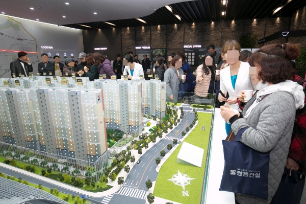 광산 쌍용에가 견본주택에 주말 3일간 1만7000여명이 몰렸다. 사진=쌍용건설.