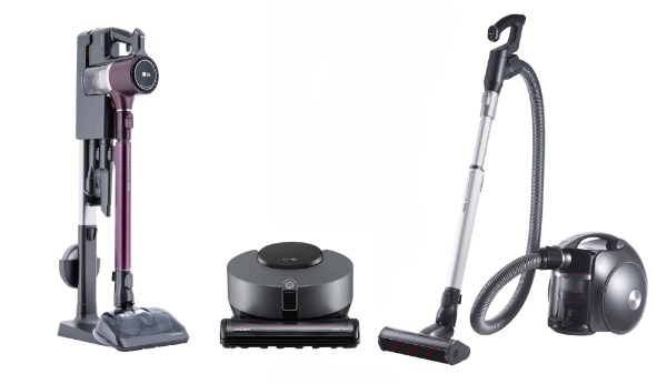 △(왼쪽부터) 코드제로 A9, 코드제로 R9 ThinQ, 코드제로 T9/사진=LG전자