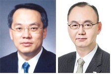 김용환 현대제철 부회장(왼쪽)과 우유철 현대로템 부회장.