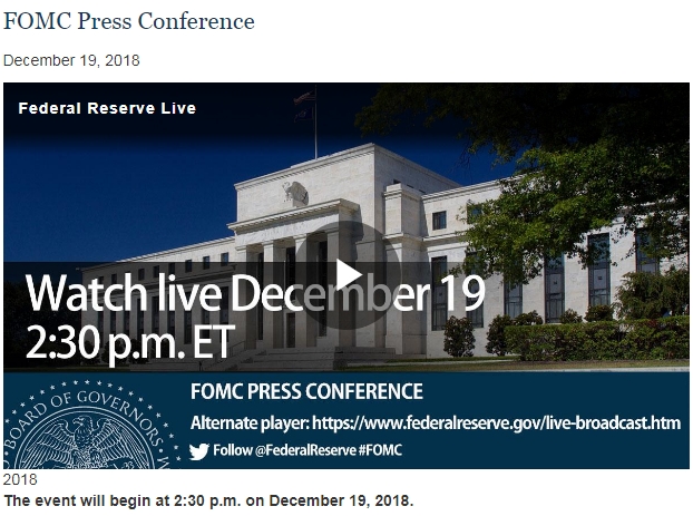 사진=연준 홈페이지, FOMC 기자회견을 예고하는 내용