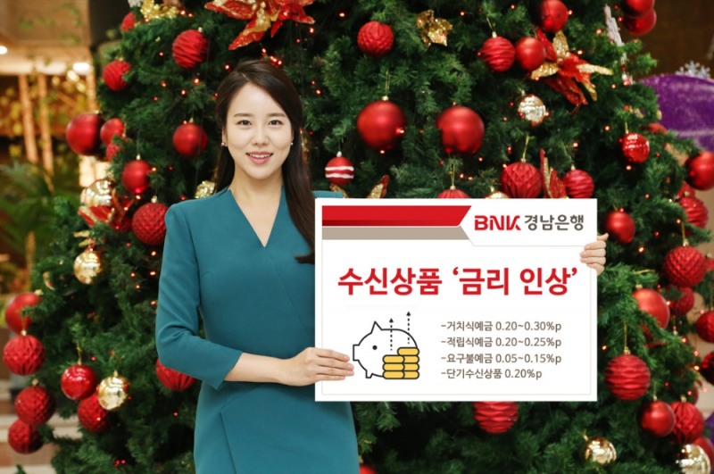 BNK경남은행, 수신 금리 최대 0.3%P 인상