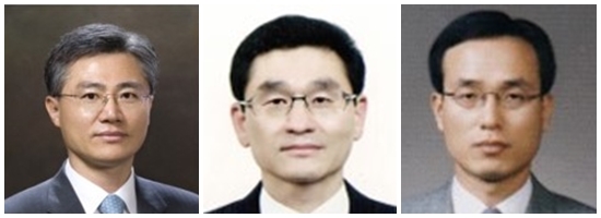 (왼쪽부터)김영표 신한저축은행 사장, 허영택 신한캐피탈 사장 내정자, 이기준 신한신용정보 사장 내정자. / 사진 = 신한금융지주