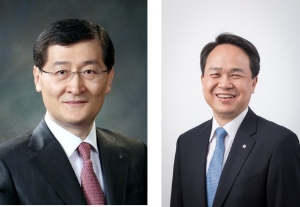 위성호 신한은행장(왼쪽), 진옥동 신한은행장 내정자./사진=신한금융