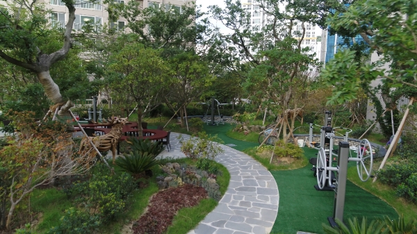 연제 롯데캐슬 조경. 사진=롯데건설.