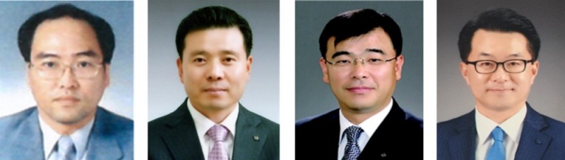 (왼쪽부터) 임준효 부행장, 이경빈 부행장, 강종호 상무, 장우천 상무./사진=제주은행