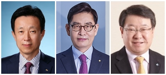 (왼쪽부터) 김덕수 여신금융협회 회장, 장원재 우리카드 사장, 이상진 IBK캐피탈 대표이사. / 사진 = 여신금융협회, 우리카드, IBK캐피탈