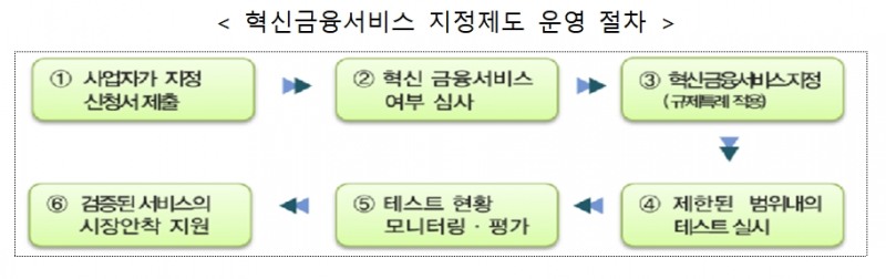 혁신금융서비스 지정제도 운영 절차 / 사진= 금융위원회