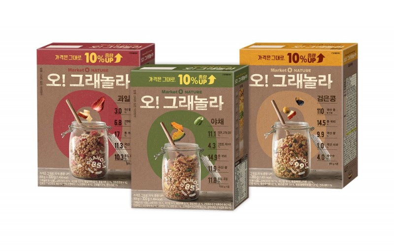 오리온, '마켓오 네이처 오!그래놀라' 가격변동 없이 10% 증량