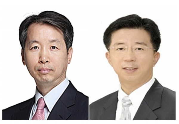 박동욱 현대건설 사장(사진 왼쪽)과 임병용 GS건설 사장(사진 오른쪽).