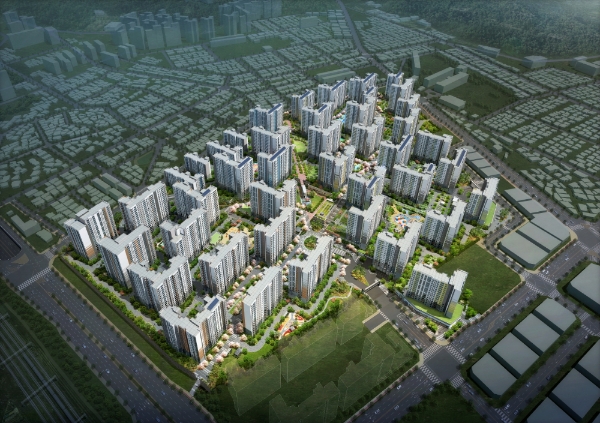 수원 푸르지오 자이 조감도. 사진=대우건설.