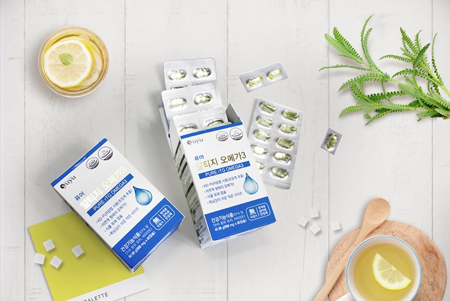 식물성 연질캡슐 사용한, 유유제약 ‘퓨어 알티지 오메가3’