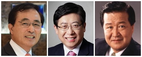 (왼쪽부터) 남영우 전 한국투자저축은행 대표, 박재식 전 한국증권금융 사장, 한이헌 전 국회의원. 