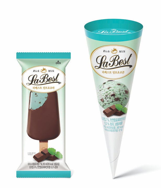 롯데푸드, 라베스트 민트초코콘·초코바 출시