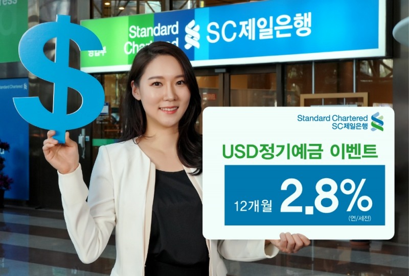 SC제일은행, 최대 2.8% ‘미국 달러 외화예금’ 특별금리 이벤트