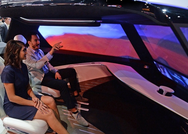 미래 자율주행ㆍ커넥티비티 기술을 전시한 현대모비스 2019 CES 전시관. (사진=현대모비스)